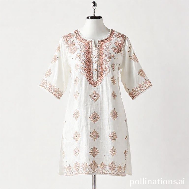 Women's White Chikankari Kurti