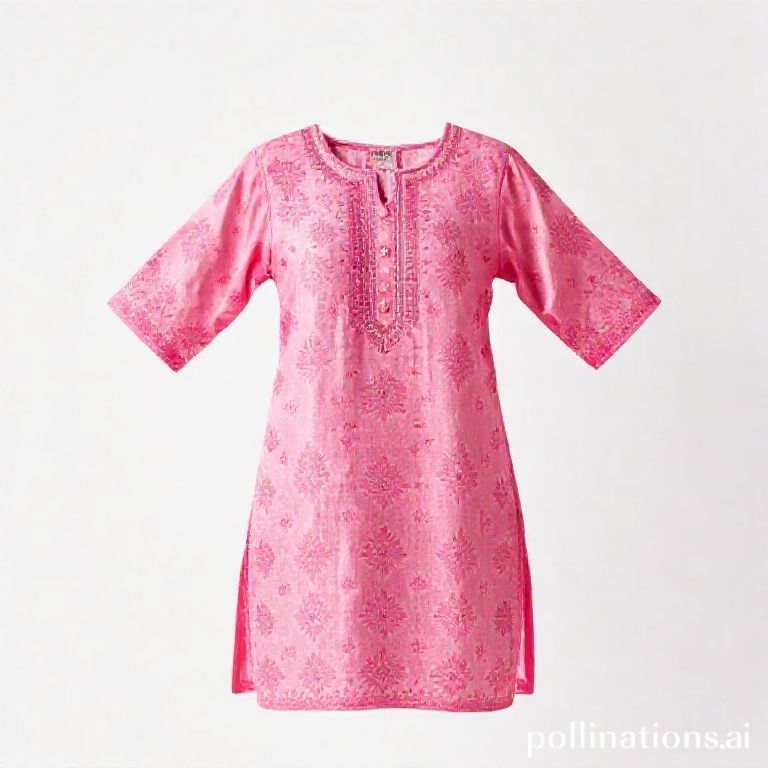 Women's Pink Chikankari Kurti